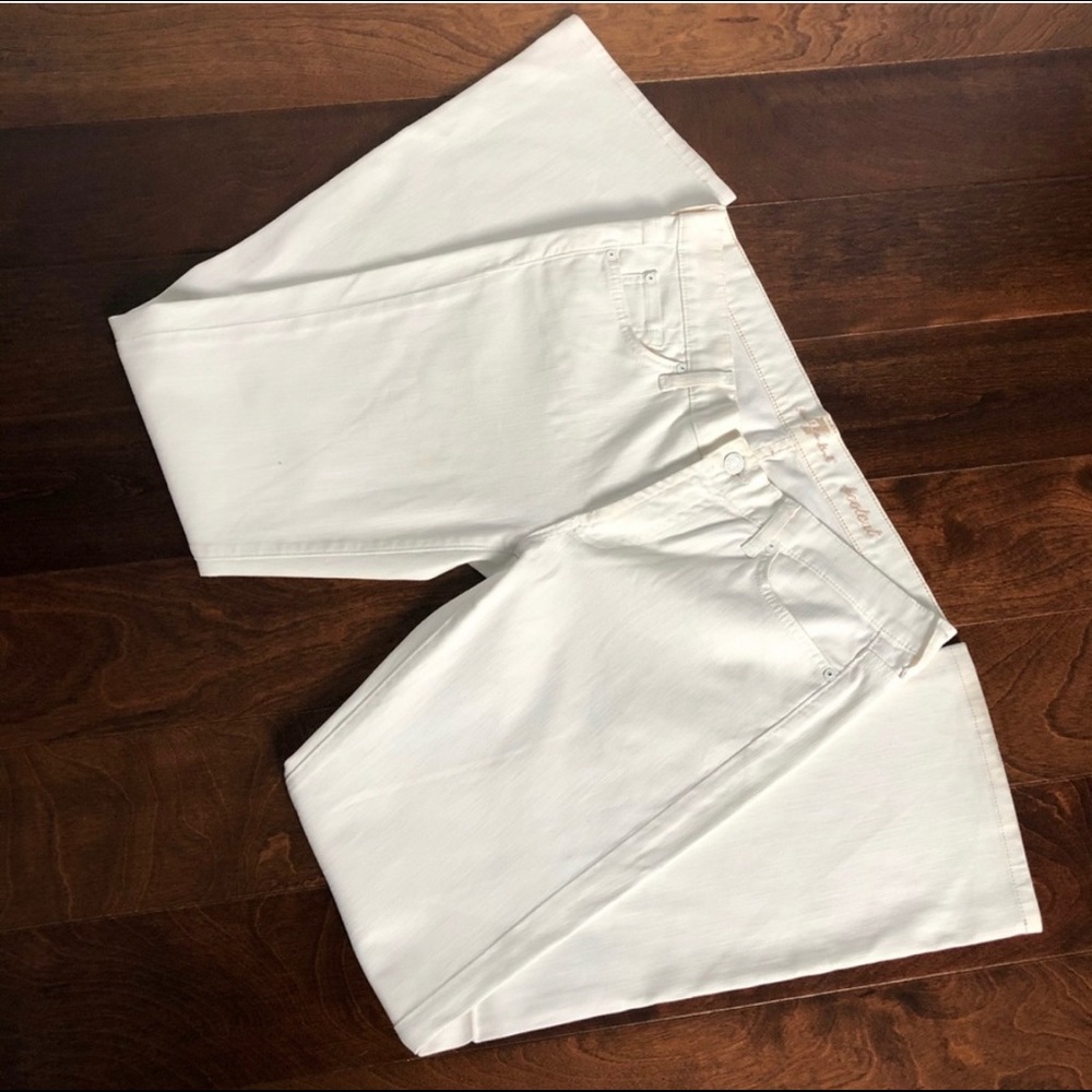 7 For All Mankind White Bootcut Jeans